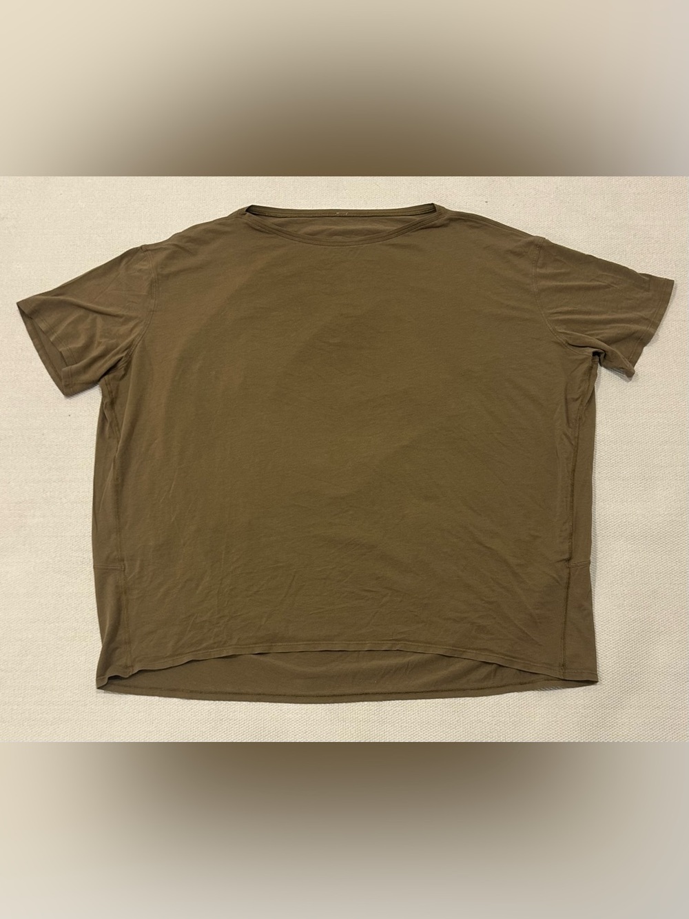 Lululemon Back In Action Short Sleeve Shirt Athleisure Brown Size 12